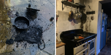 Air fryer catches fire after hob accidentally turned on