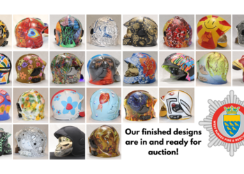 Artists revive old fire helmets for exhibition and charity auction