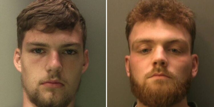 Reuben Nelson, left, and Jordan Stillwell Police hunt two men after fatal crash