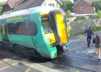 Shocking video shows people dicing with death on rail level crossings