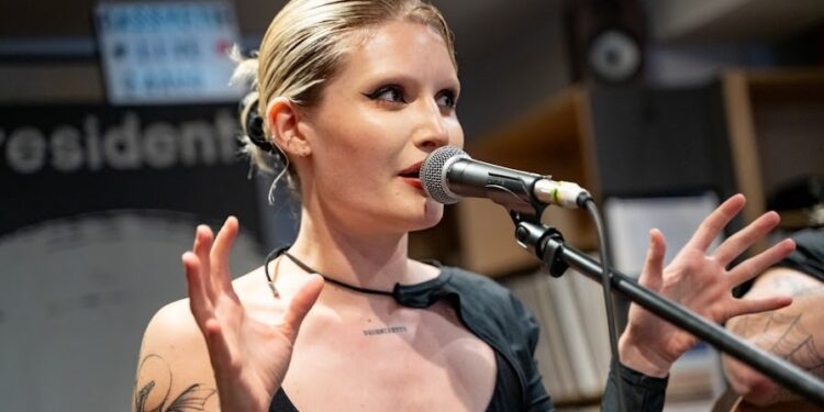 Cassyette performs in Brighton record store