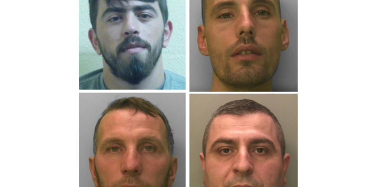 Clockwise from top left, Fatma Hasa, Kristian Buqa, Xhonatan Matei and Naim Shala were jailed as a result of Op Cubic £300k drugs gang jailed for 20 years