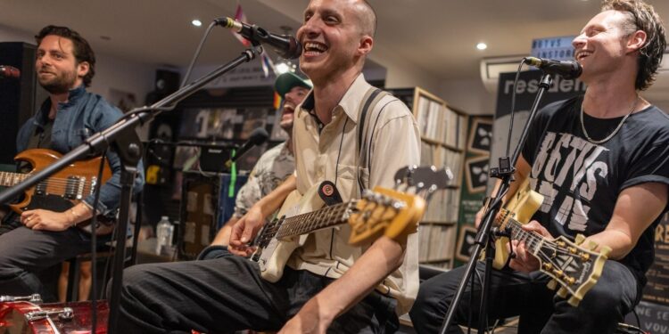 86TVs at Resident, Brighton 2.8.24 (pic Mike Burnell) 86TVs perform album launch instore concert in Brighton