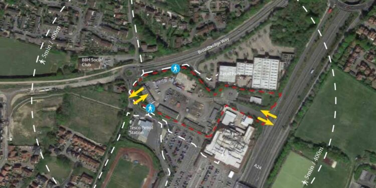 New Horsham retail park with Lidl, B&Q plus Starbucks and McDonald’s drive-thrus approved