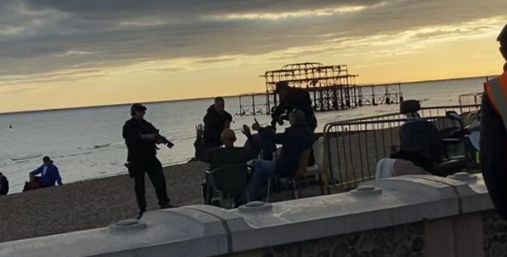 Gunpoint arrest on beach in connection with Worthing assault