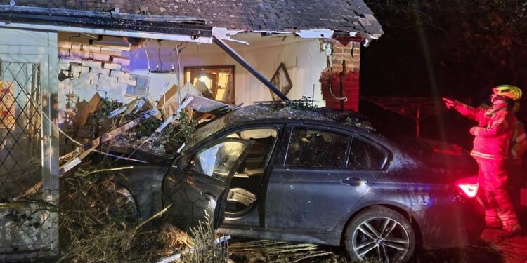 Teen driver crashed dad’s BMW into family home after reaching speeds of 130mph