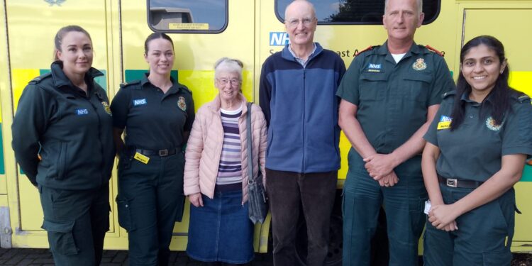 Bognor grandfather reunited with paramedics who saved his life