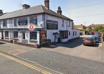 Car torched outside Eastbourne pub