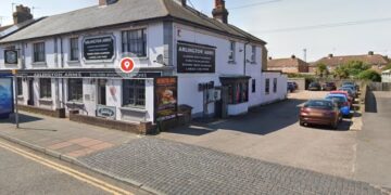Car torched outside Eastbourne pub