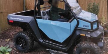 Rare baby blue quadbike stolen