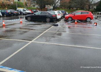 Pedestrian hospitalised after car park hit and run