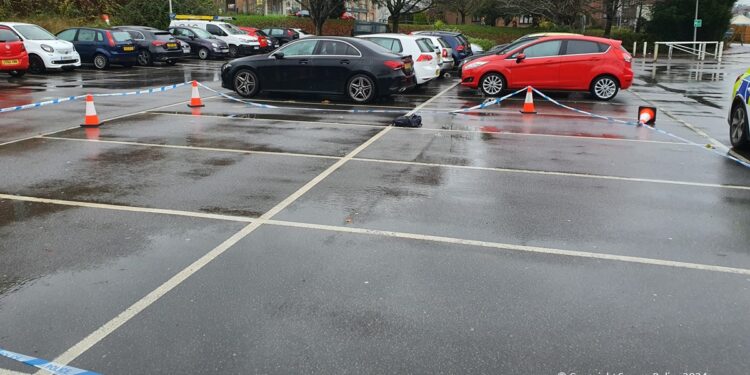 Pedestrian hospitalised after car park hit and run