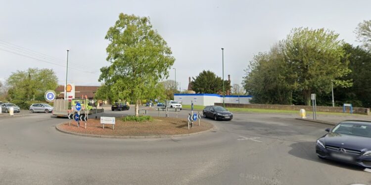 OAP hit by car outside hospital