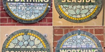 Community art project creates mosaic station signs
