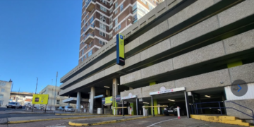 Narrow escape for girl, 4, as barriers thrown off top of car park