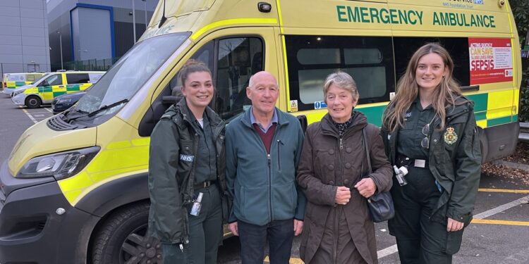 Woman survives falling head first down staircase