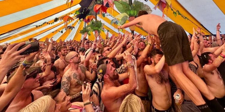 Getdown Services go crowd surfing at Glastonbury 2025 (pic Festival Flyer) Glastonbury Festival 2025…venturing beyond the obvious!