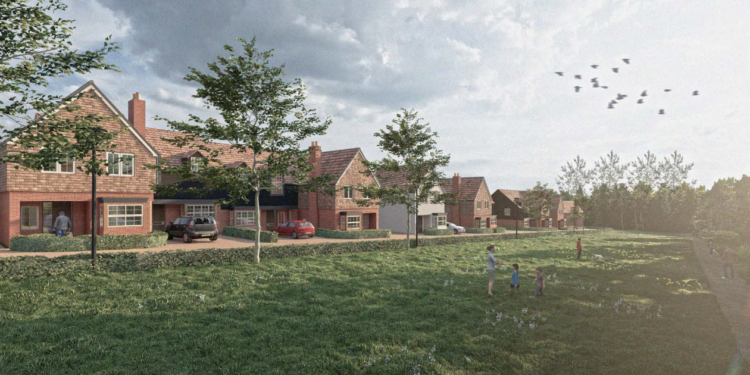 A visualisation of the design style of the homes proposed by Fairfax Plan to build almost 1,500 homes on farmland turned down