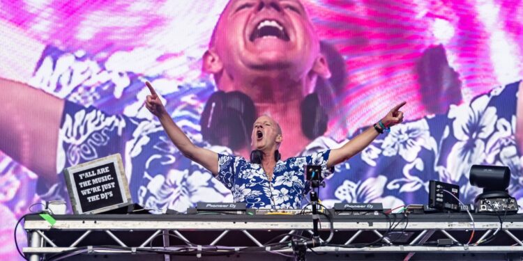 Fatboy Slim on Brighton Beach (pic Mike Burnell) Crikey! Fatboy Slim has announced a 4th Brighton Beach date!