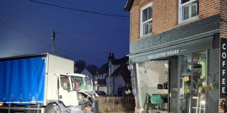 Lorry crashes into shop