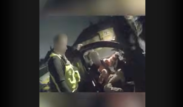 Blake Densley Sleepy scaffolder found dozing at the wheel given driving ban – with video