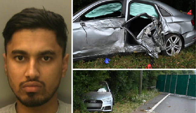 Arafath Ahmed Driver jailed for high-speed fatal crash on A23