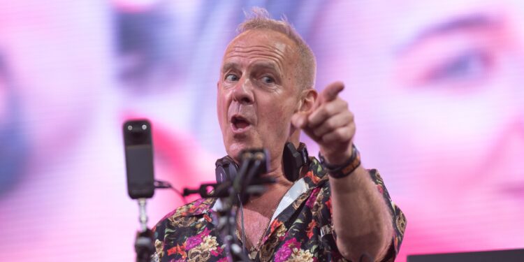 Fatboy Slim at 'On The Beach' on Brighton Beach 18.7.26 (pic Mike Burnell) France 4, England 6 & Fatboy Slim circa 10000