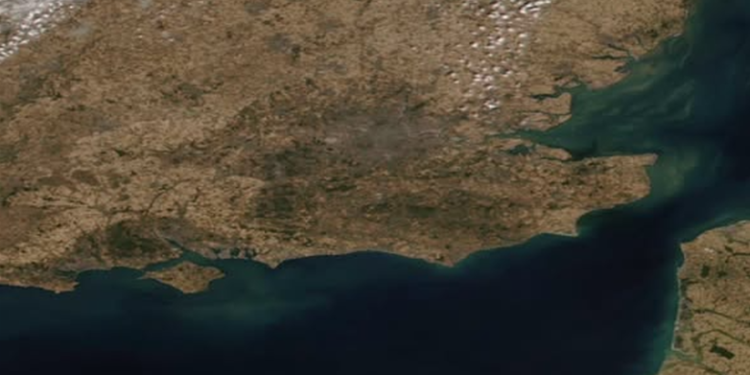 A satellite image taken on Wednesday 29 July shows how parched souther England has become - Picture by NASA Drought declared across all of Sussex – it’s official